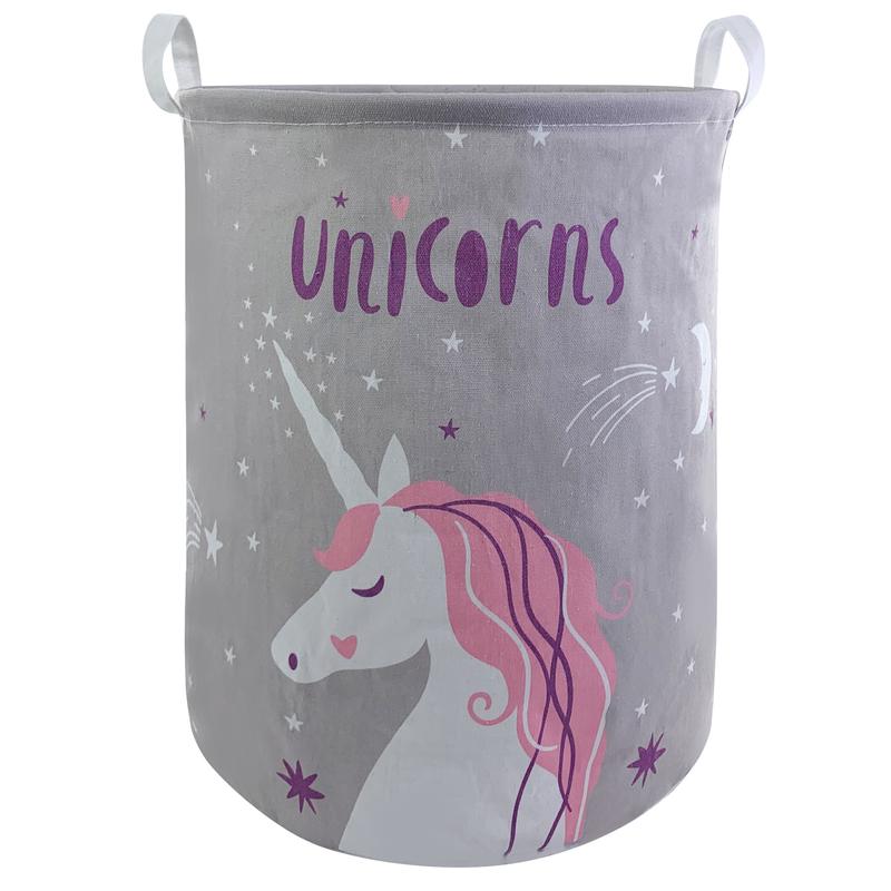 Cute Unicorn Laundry Basket Collapsible Storage Basket Baby Nursery Hamper Toys Box for  Boys Girls Waterproof Storage Bin for Bedroom Home Decor Gift clothes hamper