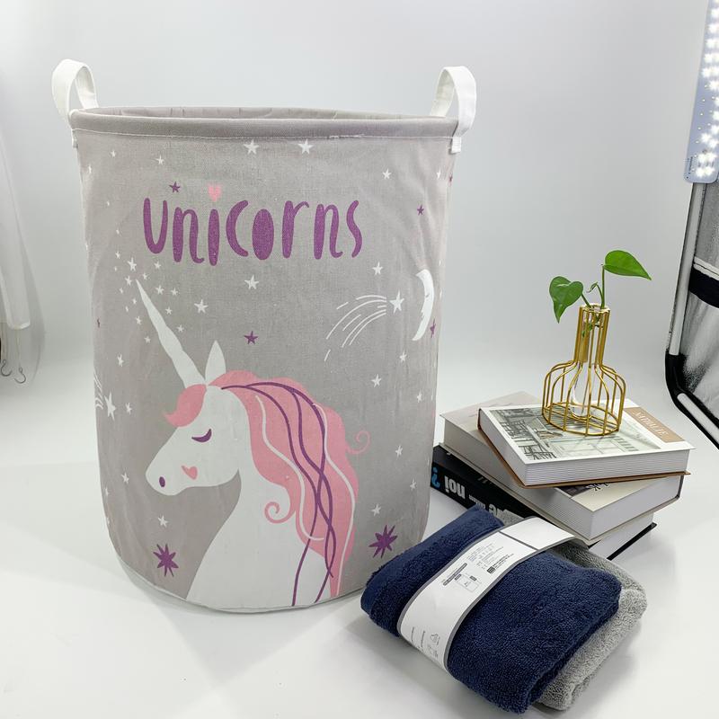 Cute Unicorn Laundry Basket Collapsible Storage Basket Baby Nursery Hamper Toys Box for  Boys Girls Waterproof Storage Bin for Bedroom Home Decor Gift clothes hamper