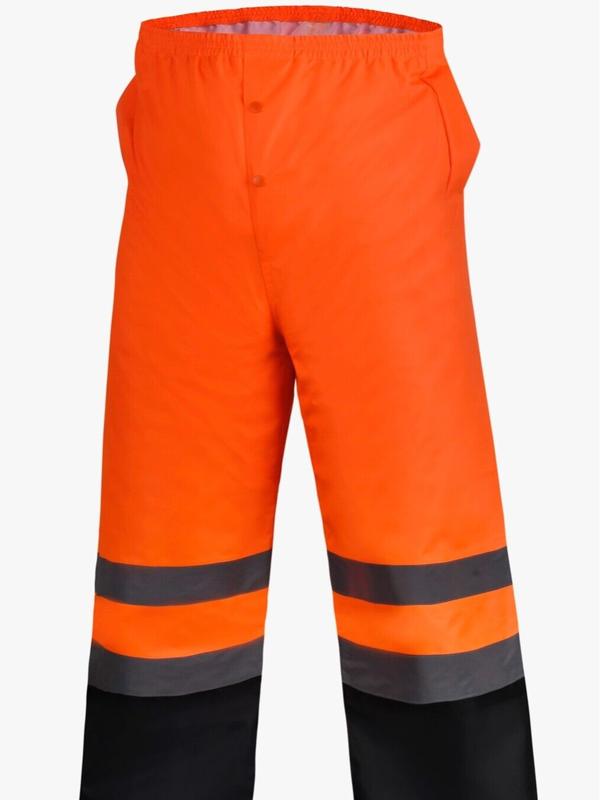 FX SAFETY Class 3 Orange Rain Suit   Includes Jacket with hood and Rain  Pants High Visibility Reflective Black Bottom Waterproof Reusable