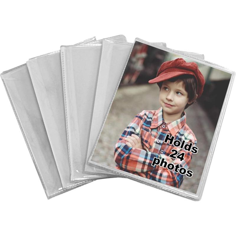 24-Photo Clear Cover Photo Small Albums, 4 x 6-Inch, 5-Pack Store and Display Memories