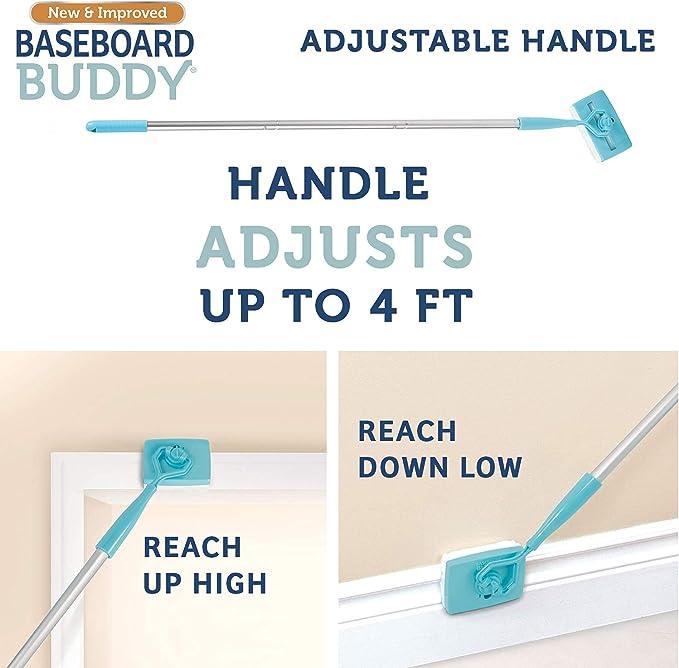 Molding Cleaning Tool! Includes 1 Baseboard Buddy and 3 Reusable Cleaning Pads, As Seen on TV