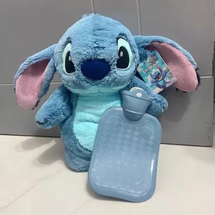 Cuddly plush fill with warm water for period。Anime S-t-i-t-c Plush with a Bottle for hot Water Filling