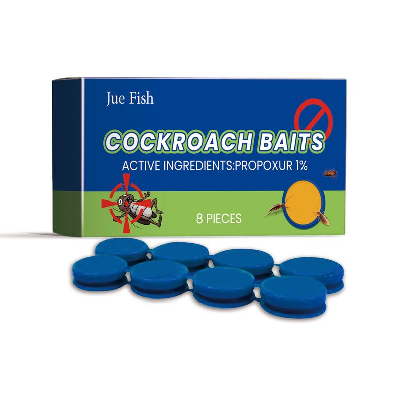 Jue-Fish 8PCS Cockroach Gel Bait,Effective Roach Repeller,Cockroach Repellent Granule,Natural Roach Repellent Indoor Outdoor Keep Roaches Away, Safe Around Pets & Plants,  Roach Killer Gel for Other Major Cockroach Species