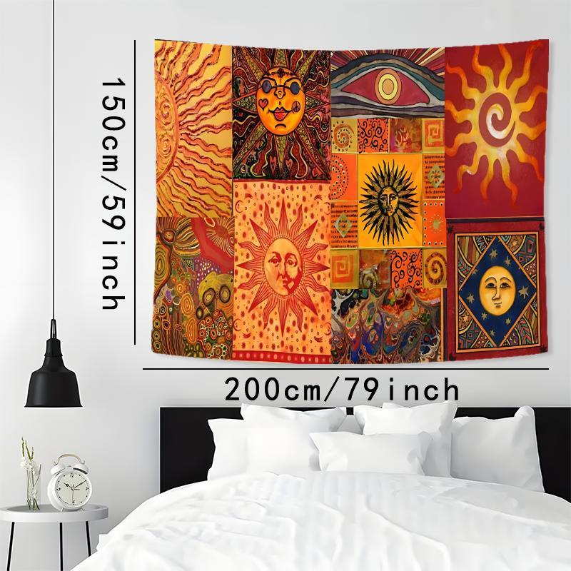 Bohemian Style Tapestry, Aesthetic Wall Hanging Tapestry, Wall Hanging Decor for Home Bedroom Office Dormitory, Home Decor Accessories