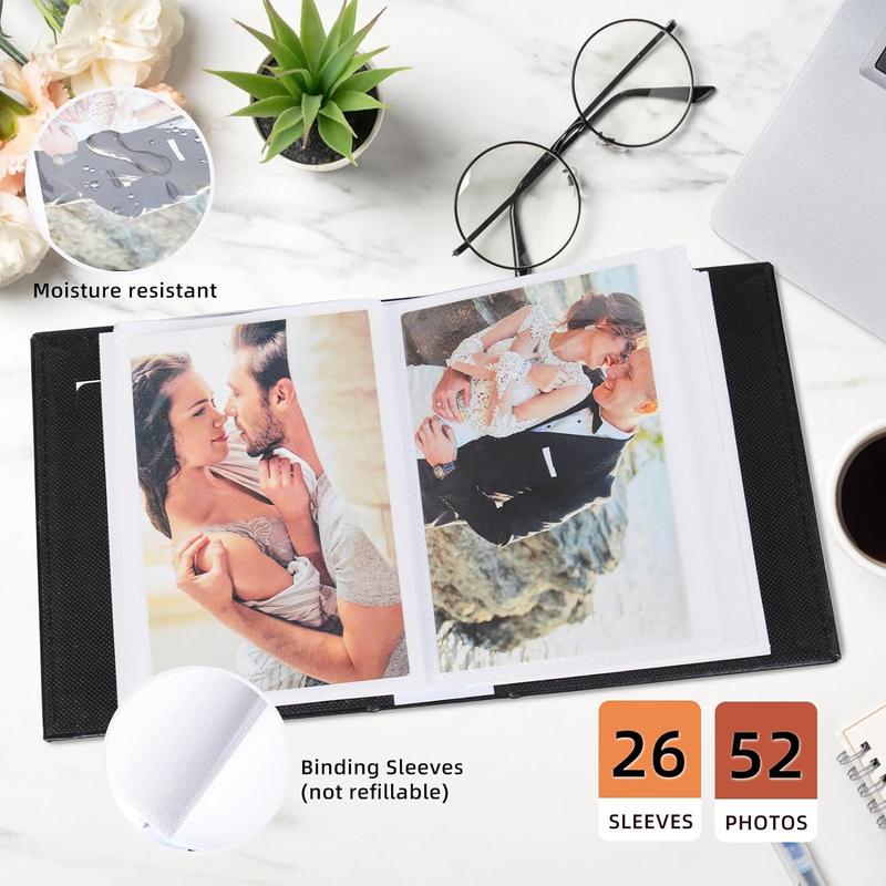 Photo Album Photos - Small Mini Capacity Premium Leather Cover, Small Capacity Pictures Book Easy to Classify and Portable for Wedding Family Vacation