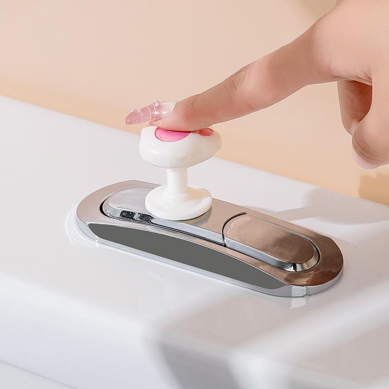 Cat Claw Shaped Toilet Press Button, 2 Counts Creative Toilet Tank Button, For Women Long Nail Helper, Bathroom Button and Auxiliary Devices