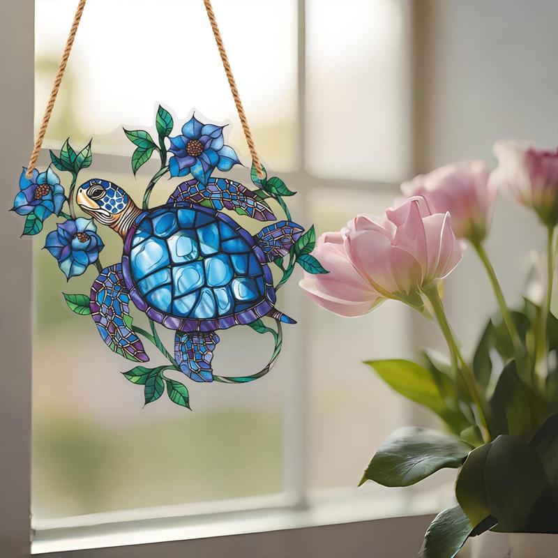 Turtle Design Hanging Decor, Acrylic Hanging Ornament, Creative Hanging Decor for Home Living Room Bedroom, Home Decor, Room Decor