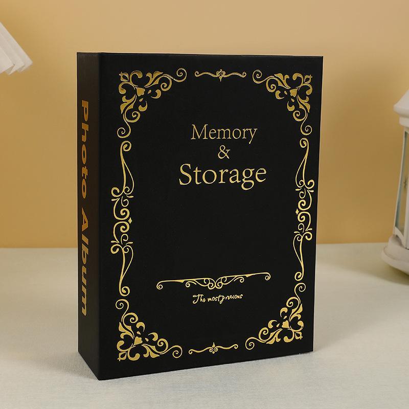 Vintage Elegant Photo Album, 1 Count Retro Memory Album, 5-inch Photo Storage Album for Home Office Gifts