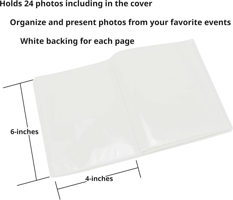 24-Photo Clear Cover Photo Small Albums, 4 x 6-Inch, 5-Pack Store and Display Memories