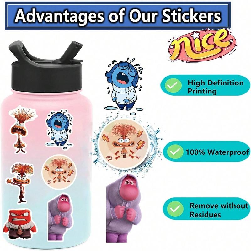 Cartoon Character Pattern Sticker (50pcs set), Waterproof Self Adhesive DIY Decals, Decorative Sticker for Gift Greeting Card Water Bottle