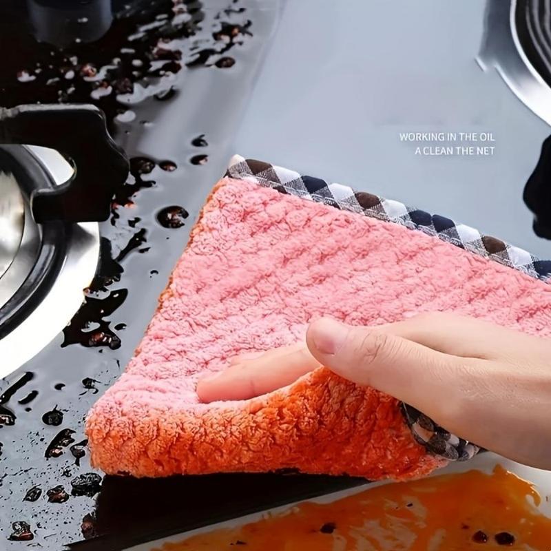 Kitchen Cleaning Cloth, 8 Counts Dish Cloth, Kitchen Cloth Dish Towels, Absorbent Cleaning Cloth for Cleaning Dishes, Kitchen, Bathroom, Car, Fall Essentials, 2024 Home Bundles