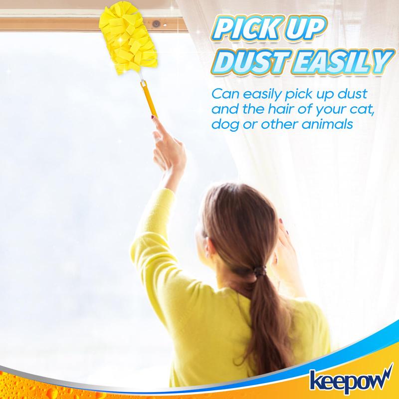 KEEPOW Reusable Duster Refill Compatible with Swiffer 360 Degree Dusters Refills for Cleaning 4 Pack (Handle is Not Included)