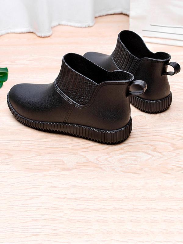 Women's Fashionable Solid Color Rain Boots, Casual Waterproof Non-slip Outdoor Rain Boots, Garden Shoes, Kitchen Shoes, Motorcycle Waterproof Shoes