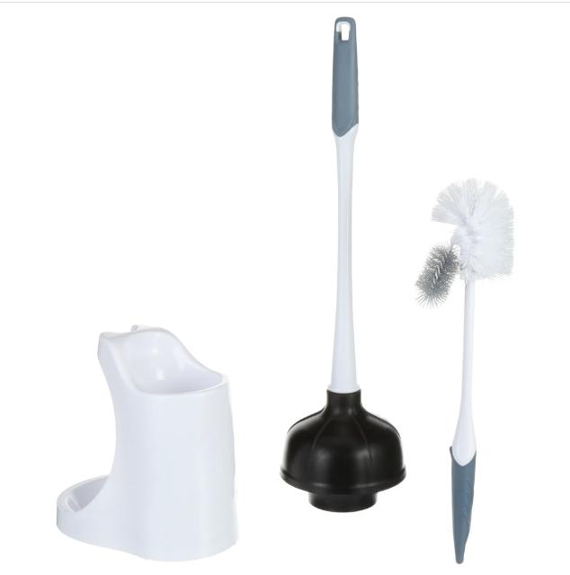 Great Value Bowl Brush Plunger & Caddy Toilet Cleaning Kit