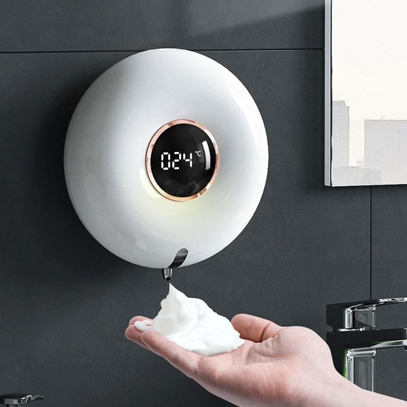 Automatic Foam Soap Dispenser, LED Display Touchless Soap Dispenser, USB Rechargeable Soap Dispenser for Home, Travel & Camping