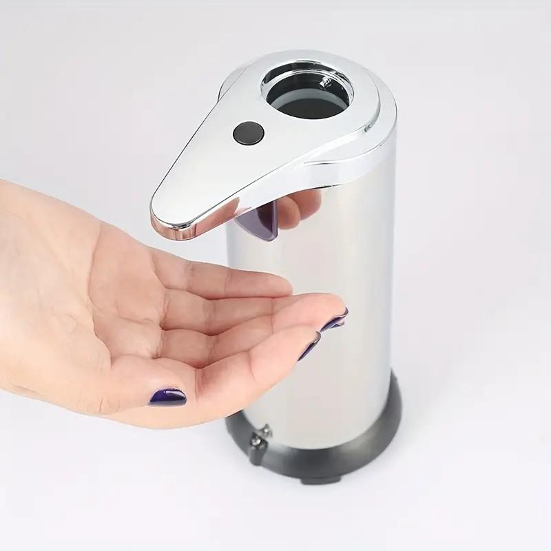 1pc 250ml Automatic Infrared Sensor Stainless Steel Soap Dispenser Machine - Touchless Hand Sanitizer for Bathroom, Kitchen, and Office