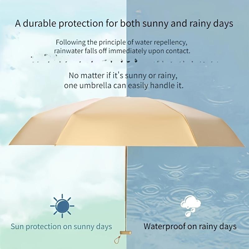 Mini compact aluminum alloy folding umbrella, waterproof cover, sun protection and UV protection, manual switch umbrella,