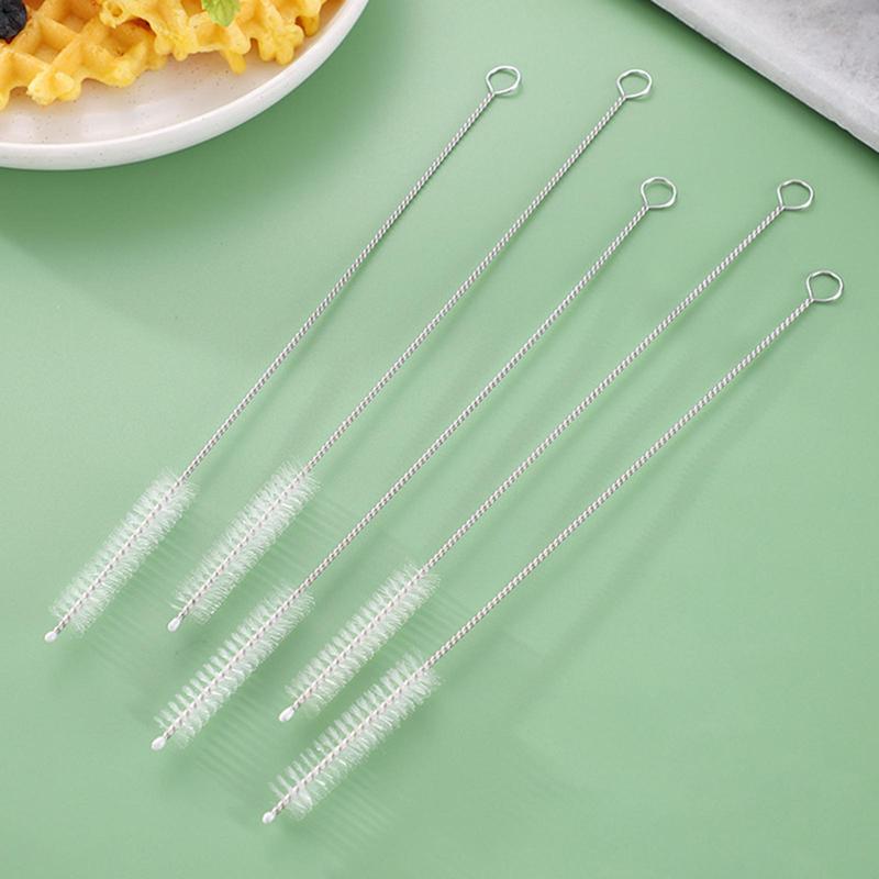 5pcs set Stainless Steel Drinking Glass Cleaning Brush, Long & Thin Drinking Straw Brushes