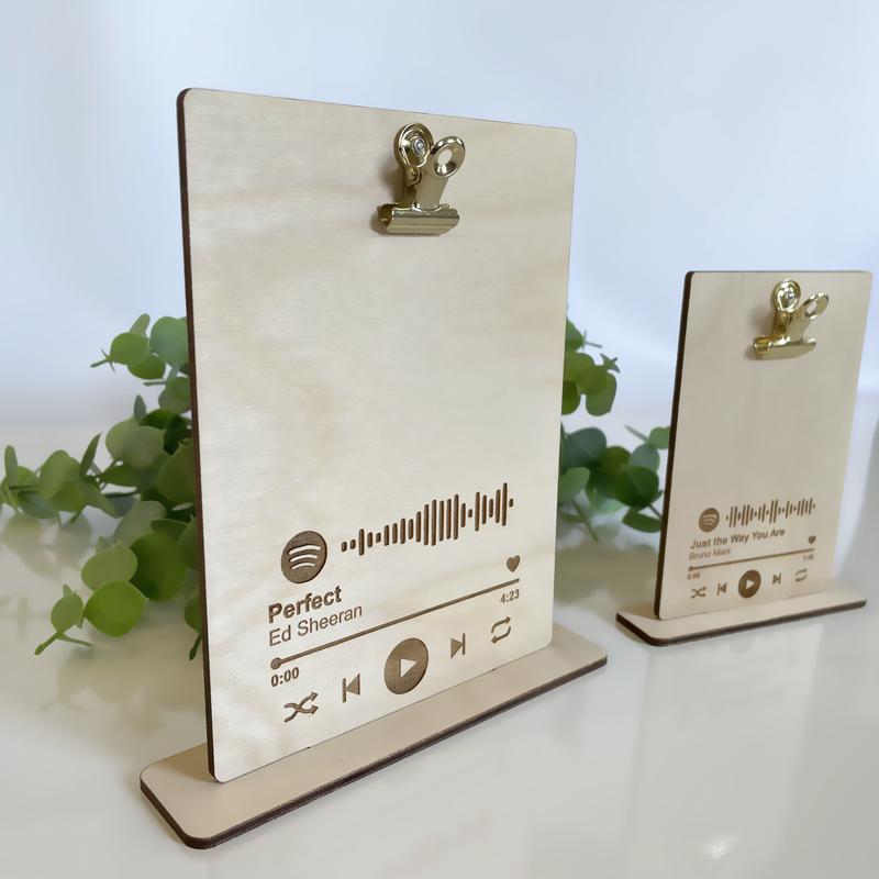 Custom Music Song Plaque | Personalized Music Picture Frame | Spotify Code Picture Frame | Personalized Song Wood Plaque | Gift With Photo