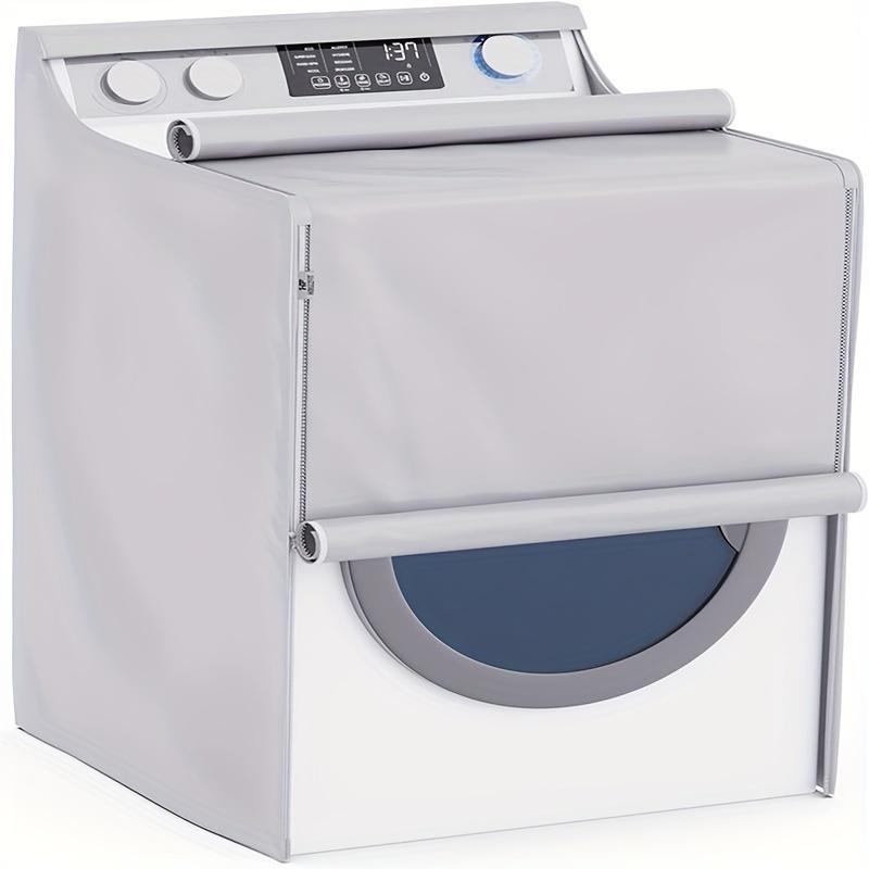 Dust-proof & Waterproof Washing Machine Cover, 1 Count Solid Color Machine Cover For Home