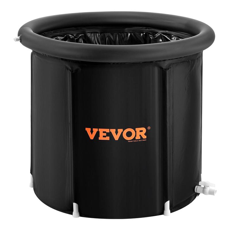 VEVOR Ice Bath Tub, Cold Water Therapy Plunge Tub for Athletes, Portable Outdoor Ice Barrel Plunge Pool for Recovery, Max. 98 Gal Inflatable Folding Bathtub with Cover, Home Ice Pod for Adult