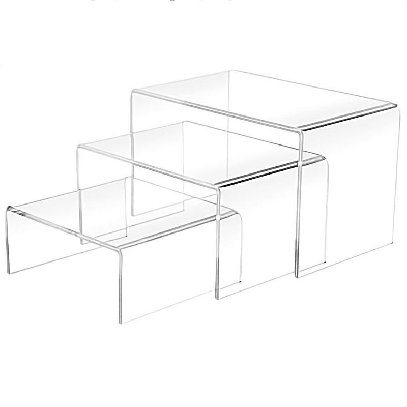 Clear Acrylic Display Stand, 3 Counts Transparent Acrylic Display Stand, Desktop Storage Rack for Dessert, Candy, Snack, Cake, Pastry, Home Organizer