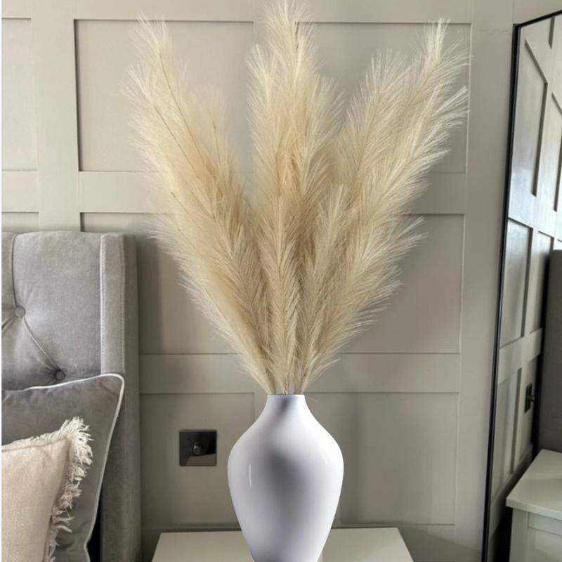 8pcs 38 - inch Tall Faux Pampas Grass Stems - Ideal for Home Decor