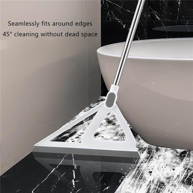 Multifunction Magic Broom, Rubber Squeegee Broom with Long Handle, Silicone Floor Scraping Broom for Floor Bathroom Foam Kitchen Shower Tile Marble.