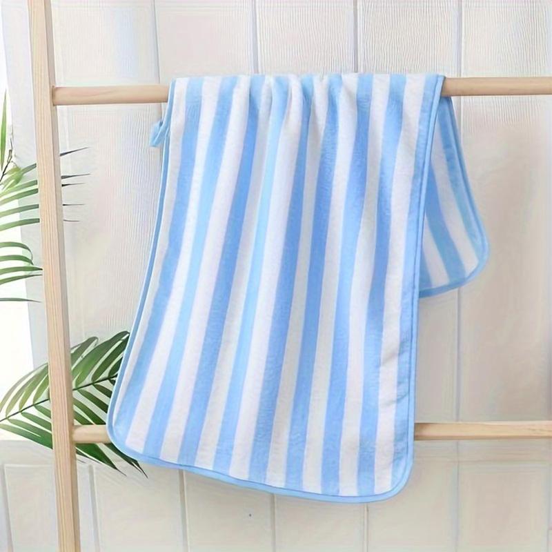 Colorful Striped Soft Bath Towel (5 Counts set), Absorbent Comfortable Bath Towel, Household Bath Towel for Bathroom, Bathroom Supplies