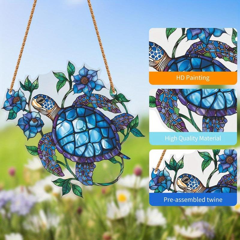 Turtle Design Hanging Decor, Acrylic Hanging Ornament, Creative Hanging Decor for Home Living Room Bedroom, Home Decor, Room Decor