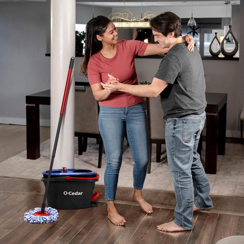 O-Cedar RinseClean Clean Water Spin Mop and Bucket System | Clean with Clean Water | Removes 99% of Bacteria864