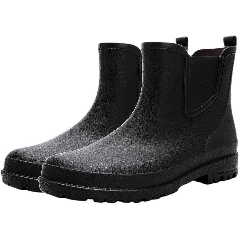 Mens Rain Boots Ankle Rubber Rain Boot Mens Waterproof Ankle Water Boots for Men Waterproof Garden Boots