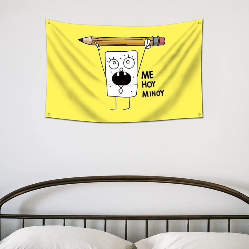 Doodlebob Me Hoy Minoy DoodleBob Flag Funny Man Cave College Dorm Room Flag Banner