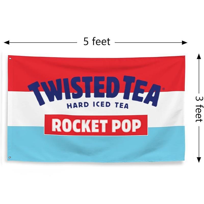 Rocket Pop Twisted Tea 3x5Ft Flags Tapestry Flag Home Decoration Banner for College Dorm Room Decor Outdoor Parties 3x5FT Ornaments