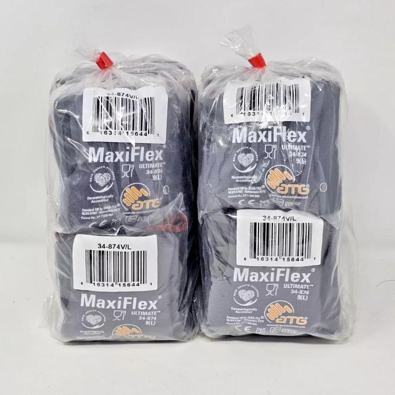 Pack of 12 Ideal for Precision Work | MaxiFlex Ultimate Foam Nitrile Palm Coated Gloves - Enhanced Grip & Snug Fit for Smooth Cleaning Hand Protection