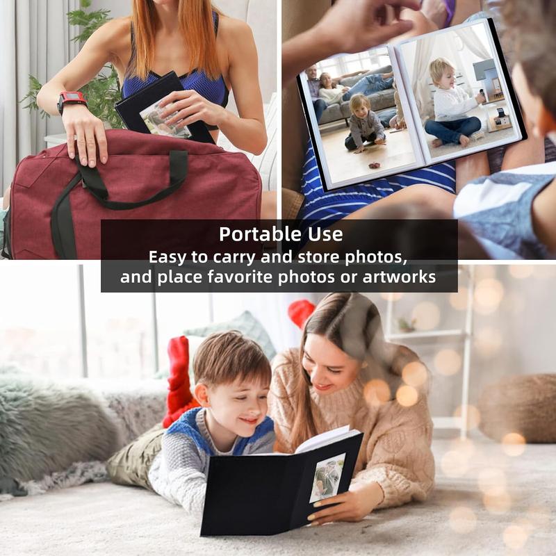 Photo Album Photos - Small Mini Capacity Premium Leather Cover, Small Capacity Pictures Book Easy to Classify and Portable for Wedding Family Vacation