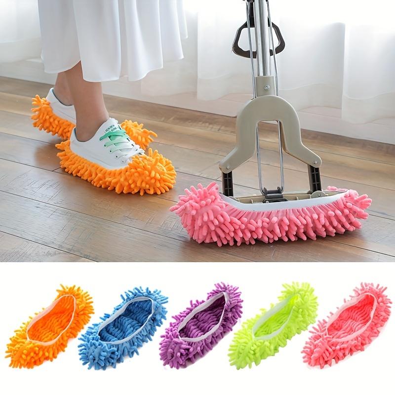 2 Pair Mop Slippers, Shoe Cover, Lazy Mopping Slipper Cover, Removable and Washable Floor Mopping Slippers, Detachable Chenille Floor Cleaning Slippers, Reusable Floor Cleaning Shoe Cover, Cleaning Supplies-3