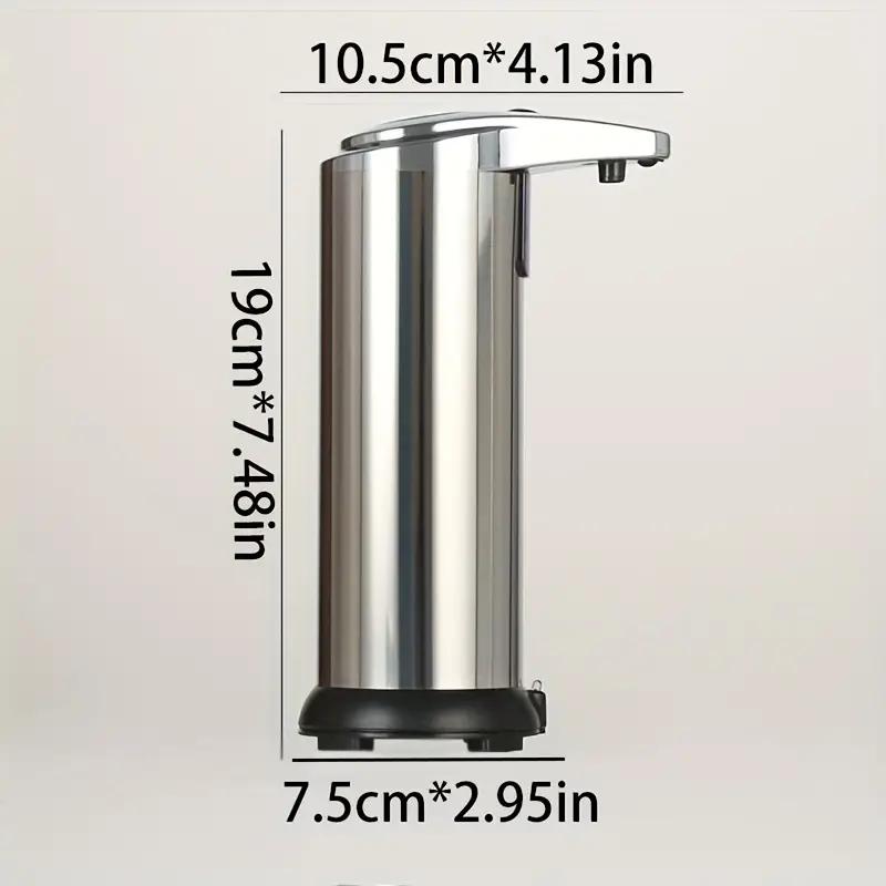 1pc 250ml Automatic Infrared Sensor Stainless Steel Soap Dispenser Machine - Touchless Hand Sanitizer for Bathroom, Kitchen, and Office