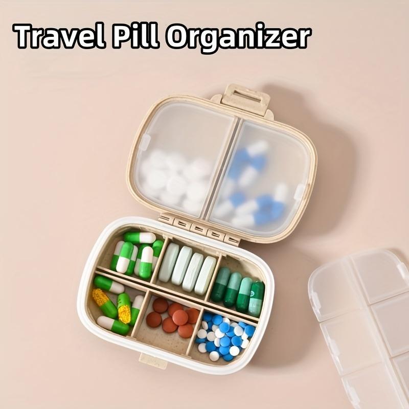 8-grid Pill Organizer, 1 5 Counts Portable Dustproof Pill Storage Box, Moisture-proof Pill Organizer for Home Office Travel