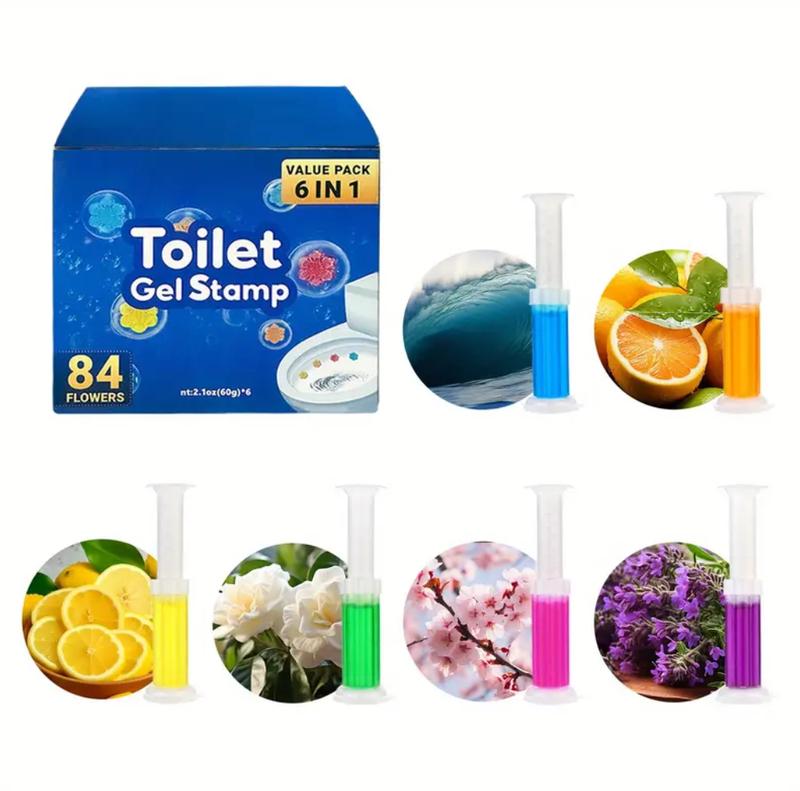 1 Box, Toilet Cleaning Gel, Flower Stamp Toilet Gel, 84 Flowers, Scented Toilet Deodorant Gel, Toilet Bowl Cleaner, Odor Removal Gel, Bathroom Air Freshener, Suitable For Toilet, Cleaning Supplies, Household Cleaners Perfume Multicoloured Lavender