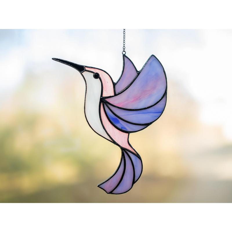 Stained glass Hummingbird suncatcher