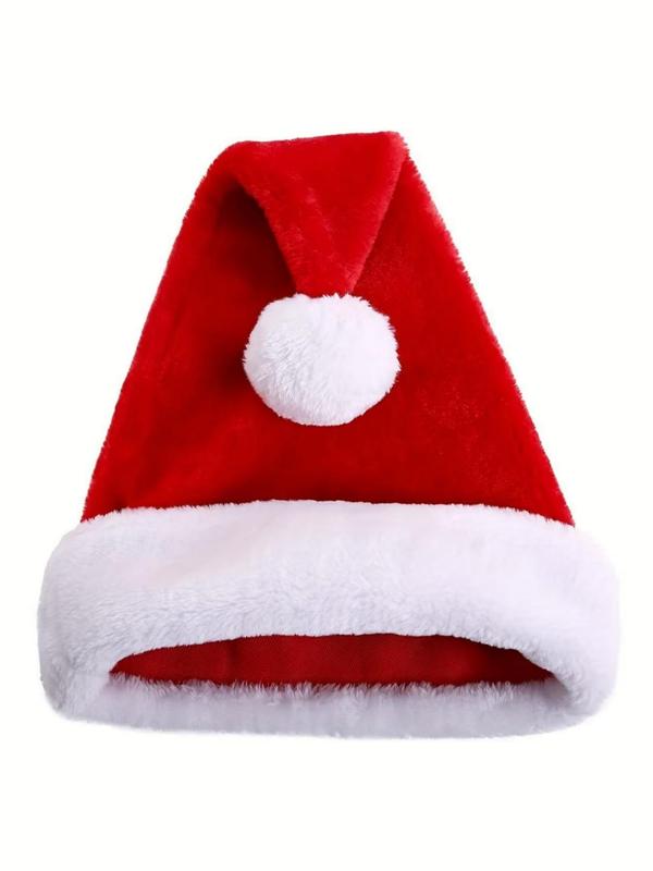 Christmas Themed Hat, Cute Plush Santa Claus Hat, Holiday Party Decoration Supplies, Fashion Accessories for Men & Women & Children