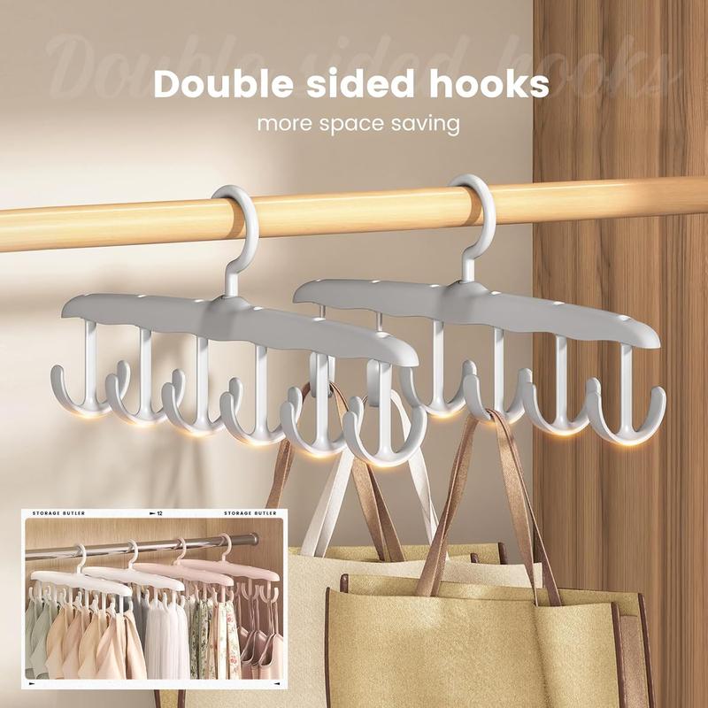 Hat Hangers for Closet, 1-Pack Hat Organizer for Baseball Caps, 360-Degree Rotation Hat Holder Storage with 12 Hooks, Organizador de Gorras - Gift for Men, Women, Grey