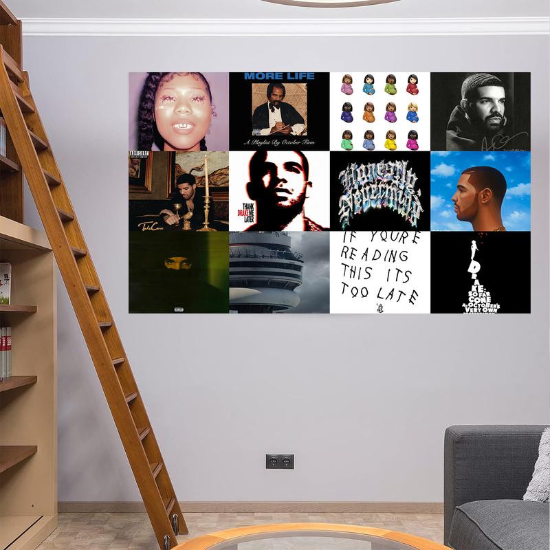 Rapper Tapestry 3x5FT Album Colletion Cover Tapestry for Outdoor Indoor Dorm Party Home Living Room Bedroom Man Cave Decor Singer Hip Hop Tape