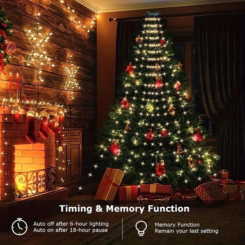 USB Powered LED Light, 8-Modes LED String Light for Christmas Tree, Indoor Decorative Light Suitable for Home Party Wedding