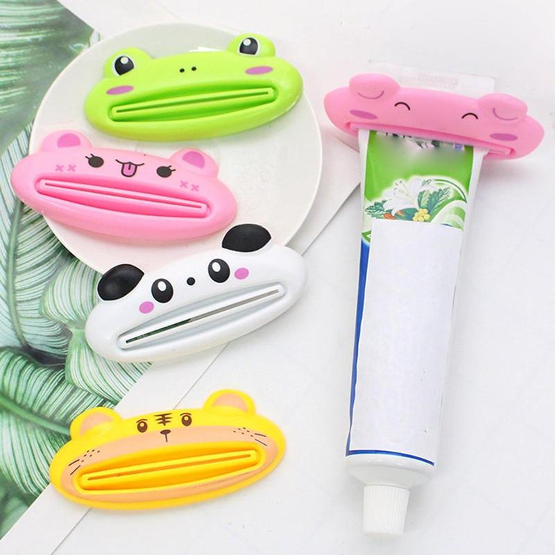 Random Color Cartoon Animal Design Toothpaste Squeezer, 2 Counts Cute Waterproof Toothpaste Squeezer, Toothpaste Dispenser for Bathroom