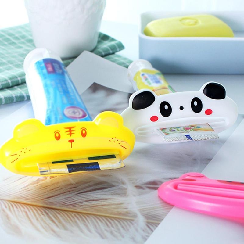 Random Color Cartoon Animal Design Toothpaste Squeezer, 2 Counts Cute Waterproof Toothpaste Squeezer, Toothpaste Dispenser for Bathroom