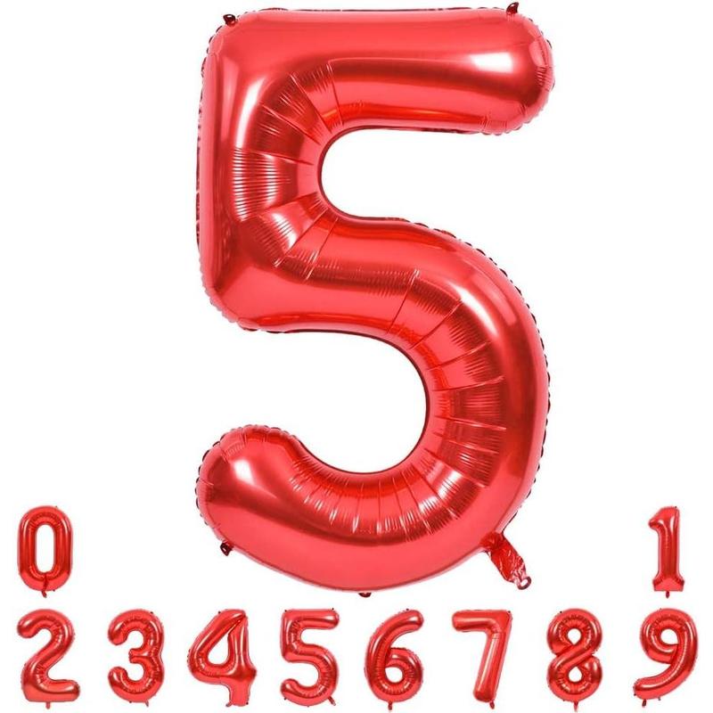 40 Inch Red Large Numbers Balloons 0-9, Number 3 Digit 3 Balloons,  Big Number Balloons for Birthday Party Anniversary Supplies Decorations balloon bouquet