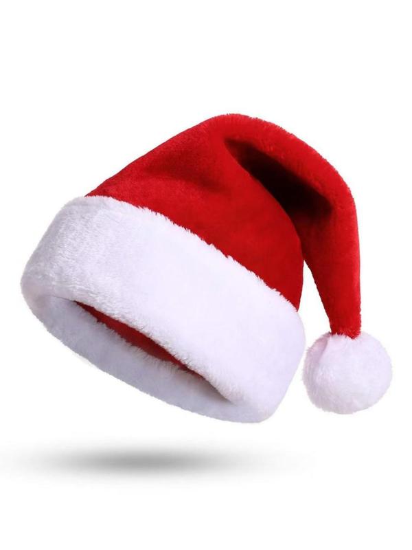 Christmas Themed Hat, Cute Plush Santa Claus Hat, Holiday Party Decoration Supplies, Fashion Accessories for Men & Women & Children