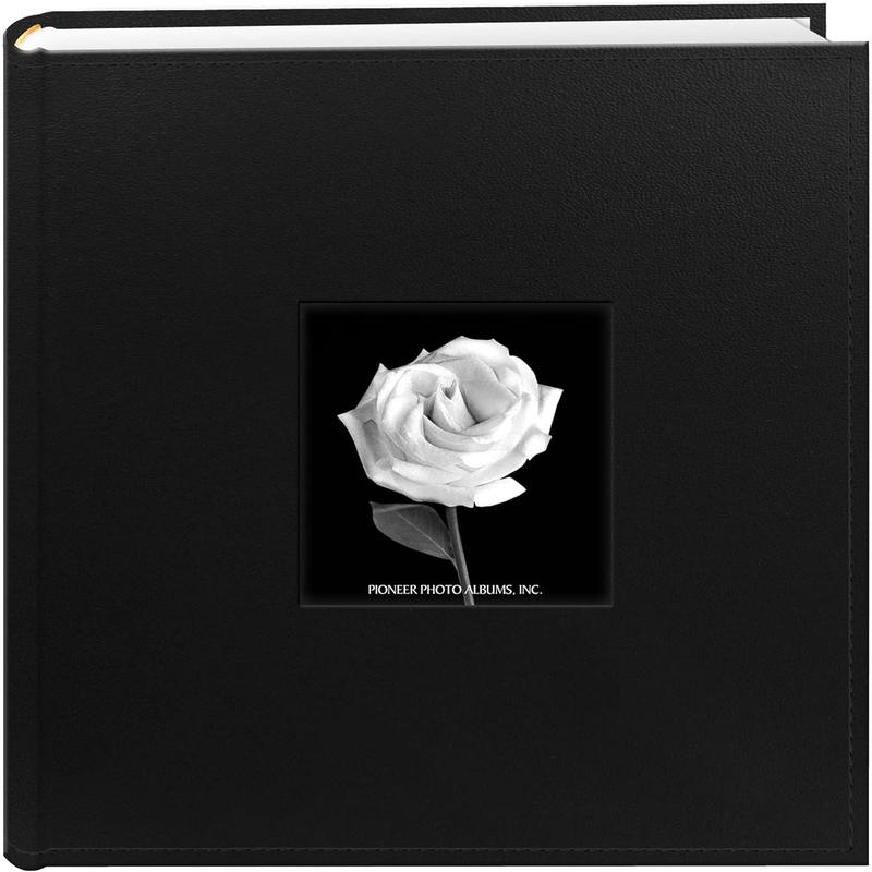 Photo Albums DA-200SF BLK 200 Pocket Sewn Leatherette Frame Cover Photo Album, 4 by 6-Inch, Black